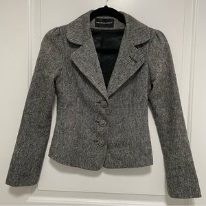 Propaganda by Plenty Shimmery Grey Blazer Size XXS